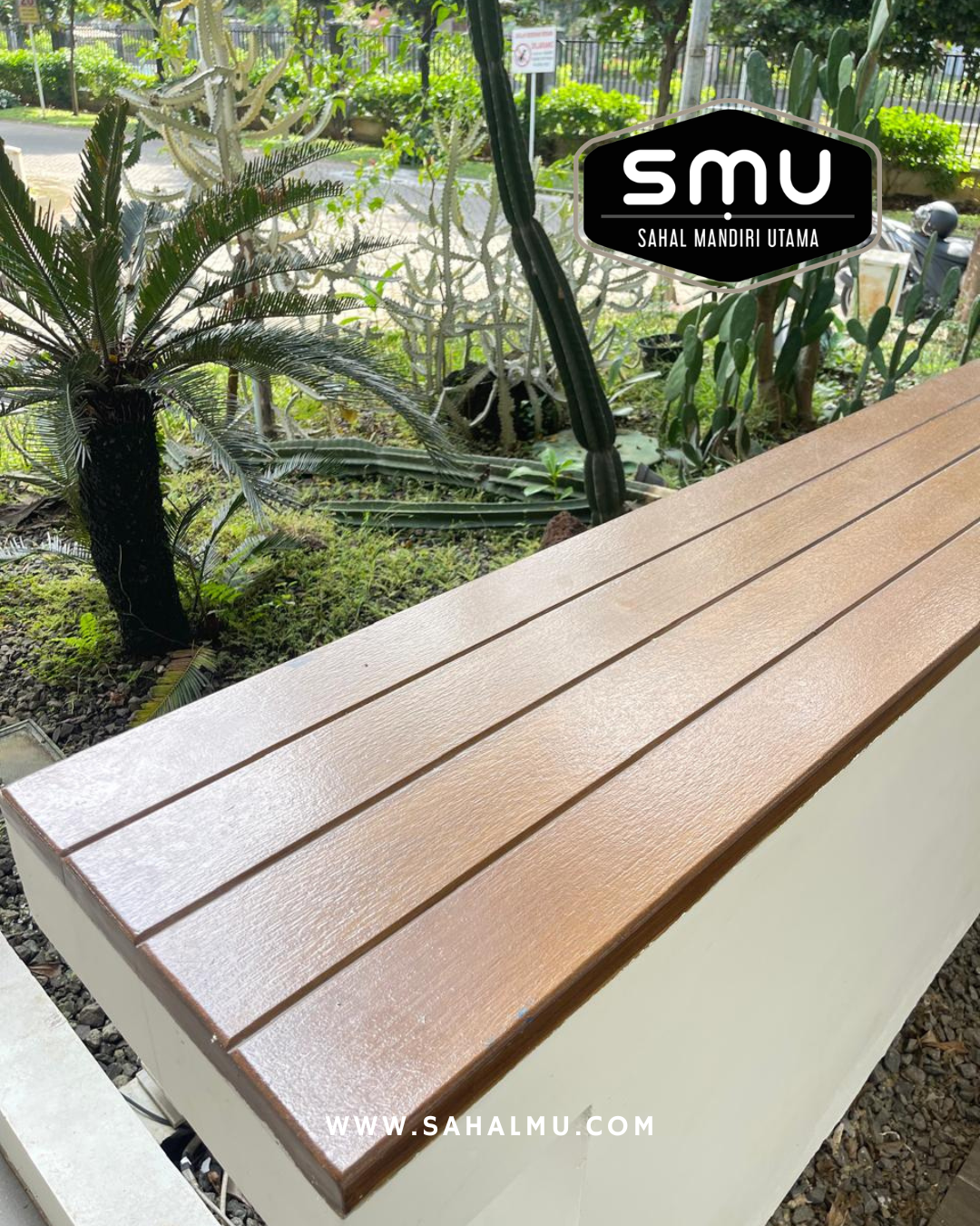 Desain Bangku Teras Minimalis Menggunakan Conwood Deck 12 D1